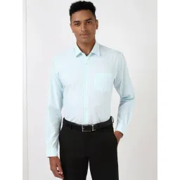 Peter England Blue Regular Fit Checks Shirt-picture-47