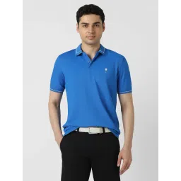 Peter England Blue Regular Fit Polo T-Shirt-picture-41