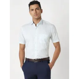 Peter England Blue Regular Fit Printed Shirt-picture-28