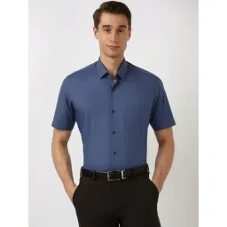 Peter England Blue Regular Fit Shirt-picture-20