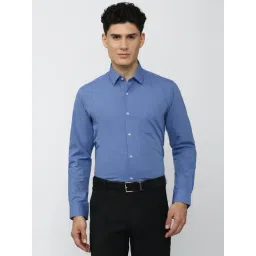 Peter England Blue Regular Fit Shirt-picture-33