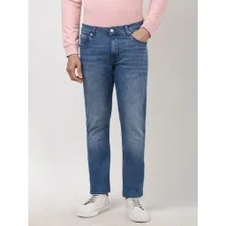 Peter England Blue Regular fit Solid Casual Jeans-picture-43