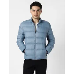 Peter England Blue Regular Fit Solid Jacket-picture-10