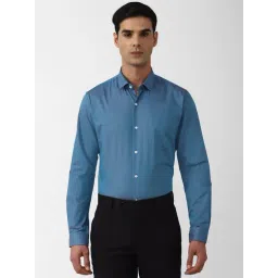 Peter England Blue Slim Fit Printed Shirt-picture-10