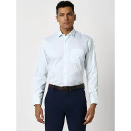 Peter England Blue Slim Fit Printed Shirt-picture-19