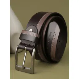 Peter England Brown Leather Casual Belt-picture-39