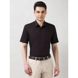 Peter England Brown Regular Fit Checks Shirt-picture-48