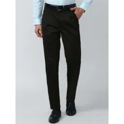 Peter England Casuals Black Regular Fit Trousers-picture-36