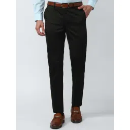 Peter England Casuals Black Slim Fit Trousers-picture-13