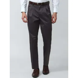 Peter England Casuals Brown Regular Fit Trousers-picture-39