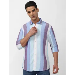 Peter England Casuals Multi Slim Fit Colour Block Shirt-picture-11