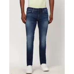 Peter England Casuals Navy Cotton Skinny Jeans-picture-36