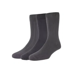 Peter England Dark Grey Socks - Pack of 3-picture-29