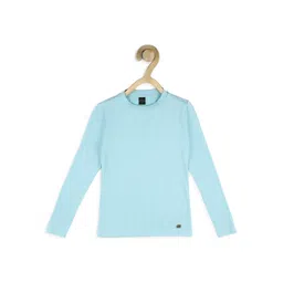 Peter England Girls Blue Solid T-shirt-picture-37