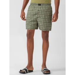 Peter England Green Cotton Regular Fit Printed Boxers-picture-44