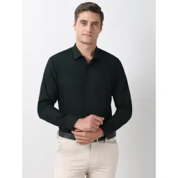 Peter England Green Cotton Regular Fit Shirt-picture-24