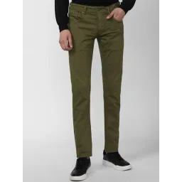 Peter England Green Cotton Slim Fit Jeans-picture-35