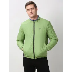 Peter England Green Regular Fit Colour Block Jacket-picture-36