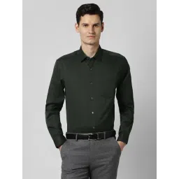 Peter England Green Regular Fit Printed Formal Shirt-picture-19