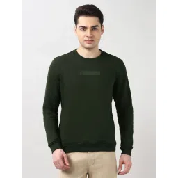 Peter England Green Regular Fit Sweatshirt image 1