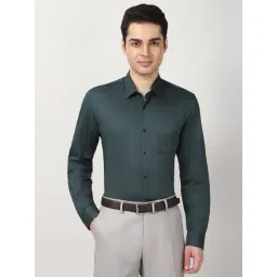 Peter England Green Slim Fit Printed Shirt-picture-45