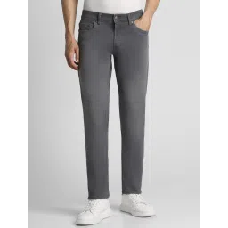 Peter England Grey Cotton Regular Fit Jeans image 1