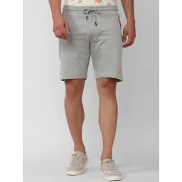 Peter England Grey Cotton Regular Fit Printed Shorts-image-36