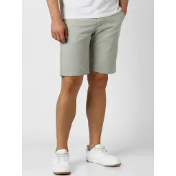 Peter England Grey Cotton Regular Fit Shorts-picture-10