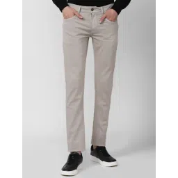 Peter England Grey Cotton Slim Fit Jeans-picture-43