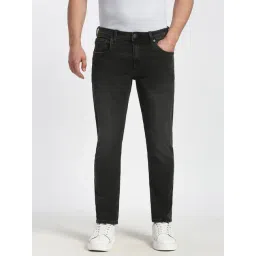 Peter England Grey Cotton Slim Fit Jeans-picture-16