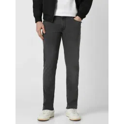 Peter England Grey Cotton Slim Fit Jeans-picture-41