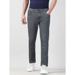 Peter England Grey Cotton Slim Fit Jeans-picture-16