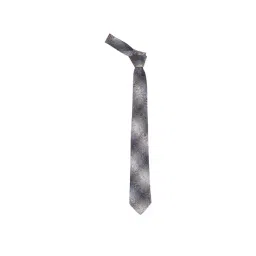 Peter England Grey Embroidered Tie-image-3
