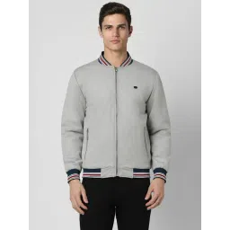 Peter England Grey Regular Fit Bomber Jacket-picture-37