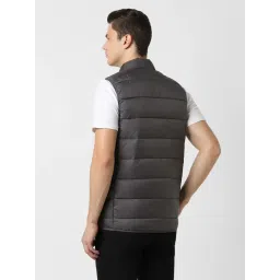 Peter England Grey Regular Fit Quilted Quilted Jacket image 2