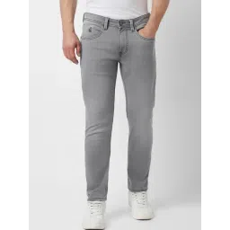 Peter England Grey Slim Fit Solid Jeans-picture-38