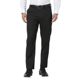 Peter England Grey Slim Fit Trousers-picture-21