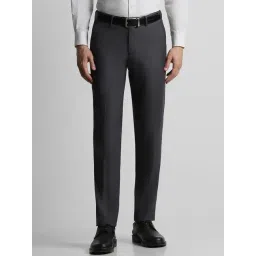 Peter England Grey Slim Fit Trousers-picture-40