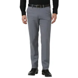 Peter England Grey Slim Fit Trousers-image-18