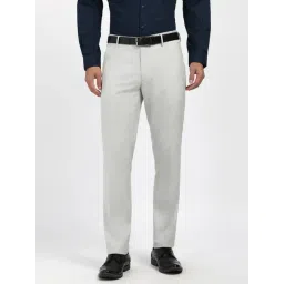 Peter England Grey Slim Fit Trousers-picture-42