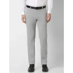 Peter England Grey Slim Fit Trousers-picture-23