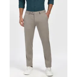 Peter England Grey Slim Fit Trousers-picture-25