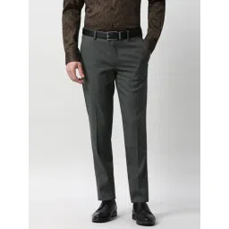 Peter England Grey Slim Fit Trousers-picture-26