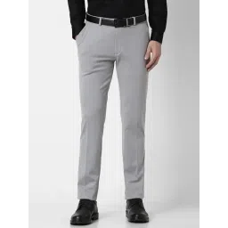 Peter England Grey Slim Fit Trousers-picture-18
