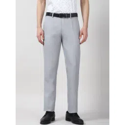 Peter England Grey Slim Fit Trousers-picture-31