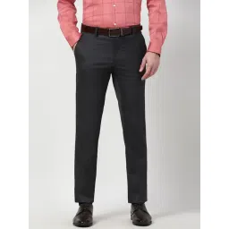 Peter England Grey Slim Fit Trousers-picture-43