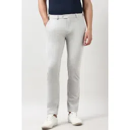 Peter England Grey Slim Fit Trousers-picture-40