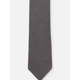 Peter England Grey Woven Tie-picture-47