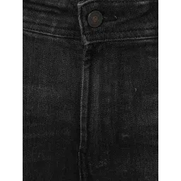 Peter England Jeans Black Cotton Skinny Fit Distressed Jeans image 4