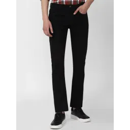 Peter England Jeans Black Cotton Slim Fit Jeans-picture-29